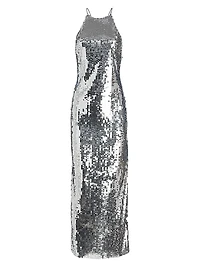 Zazzle Sequin Mesh Maxi Dress