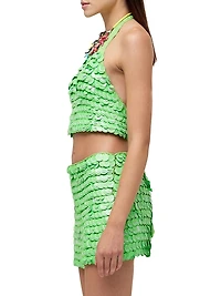 Cropped Candy Sequin Top