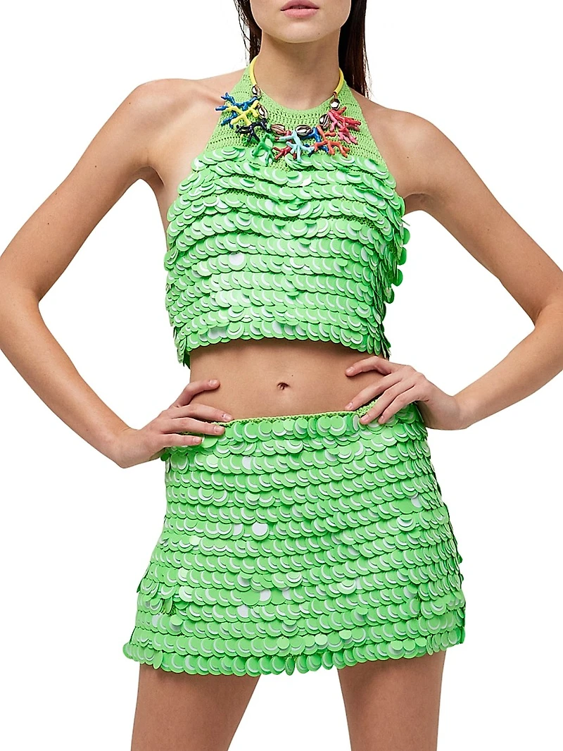 Cropped Candy Sequin Top