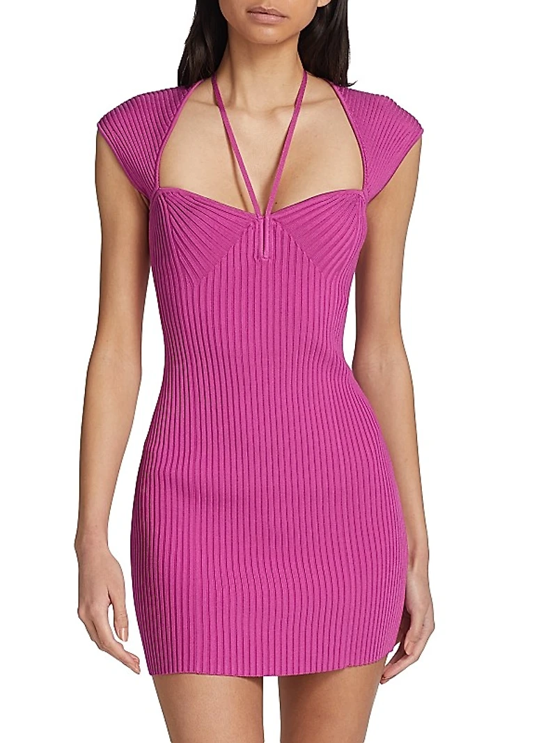 Florence Rib-Knit Minidress