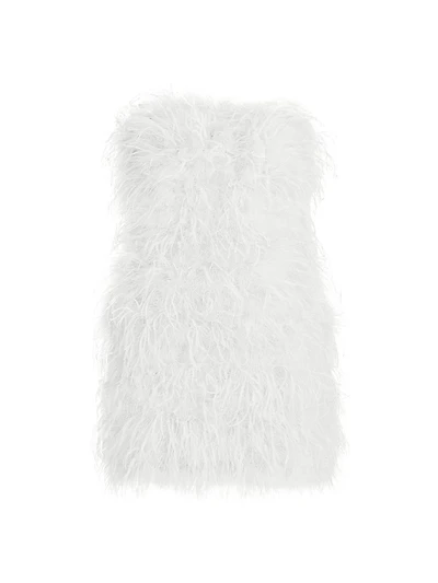 Triana Strapless Feather Minidress