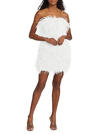 Triana Strapless Feather Minidress