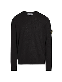 Stretch-Cotton Crewneck Sweater