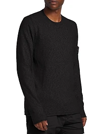 Stretch-Cotton Crewneck Sweater