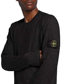 Stretch-Cotton Crewneck Sweater