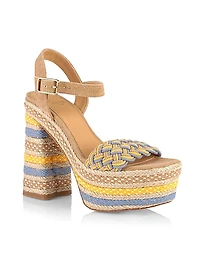 Anne Raffia Platform Sandals