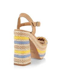 Anne Raffia Platform Sandals