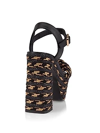 Anne 80MM Raffia Platform Sandals
