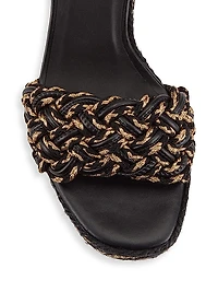 Anne 80MM Raffia Platform Sandals