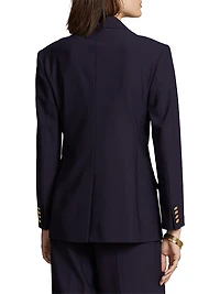 Double-Breasted Wool-Blend Blazer