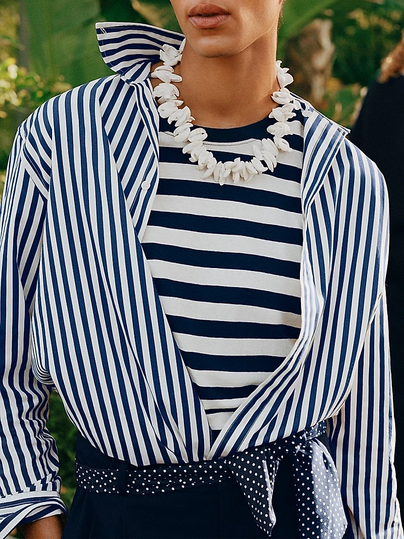 Striped Button-Up Shirt