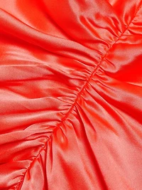 Shaena Silk Asymmetric Ruffled Midi-Dress