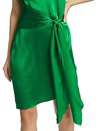 Delmar Silk One-Shoulder Dress