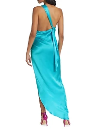 Jaida Silk One-Shoulder Dress
