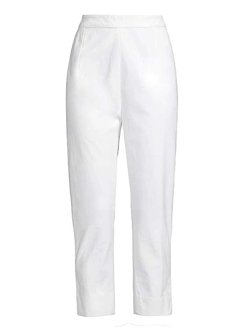 Lucy Stretch Cotton Straight Crop Pants