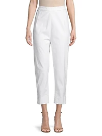 Lucy Stretch Cotton Straight Crop Pants