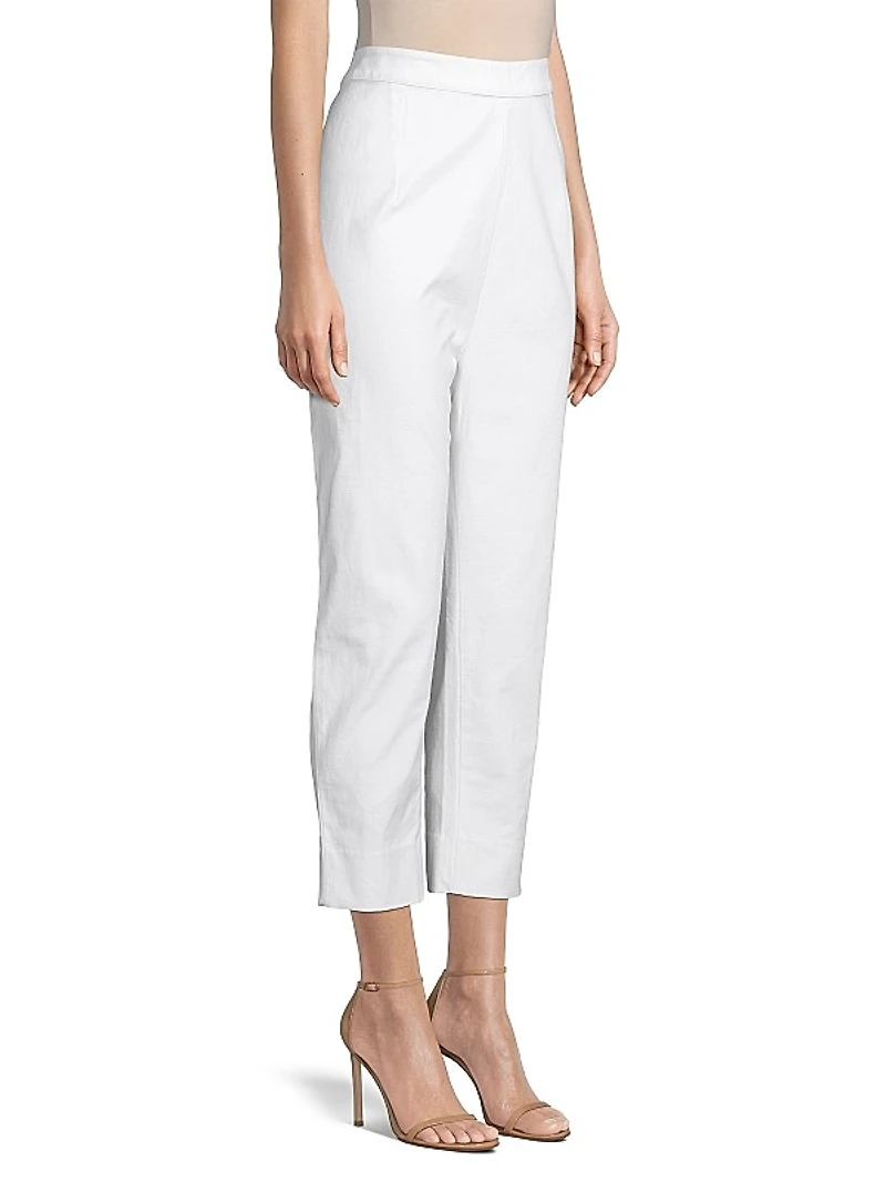 Lucy Stretch Cotton Straight Crop Pants