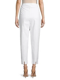 Lucy Stretch Cotton Straight Crop Pants