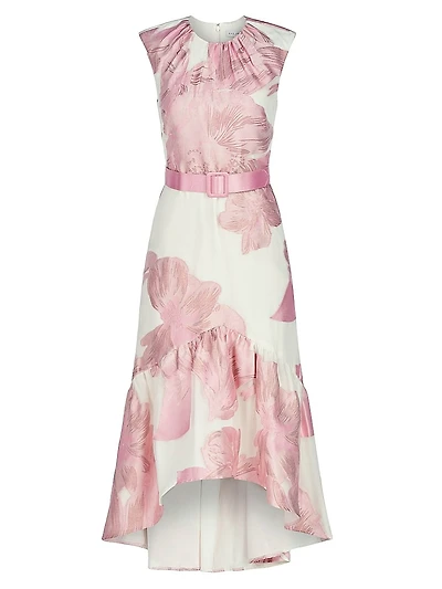 Beatrix Floral Organza Midi-Dress