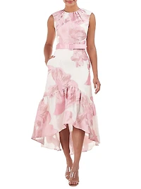 Beatrix Floral Organza Midi-Dress