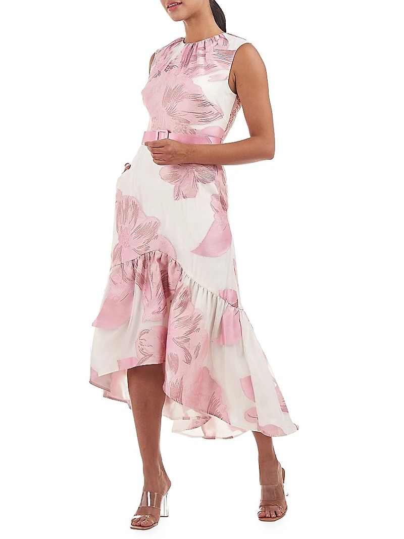 Beatrix Floral Organza Midi-Dress