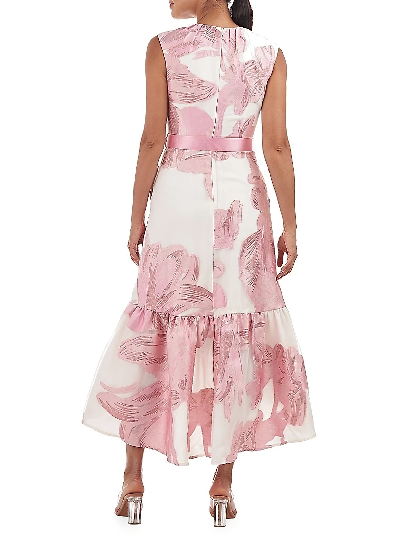 Beatrix Floral Organza Midi-Dress