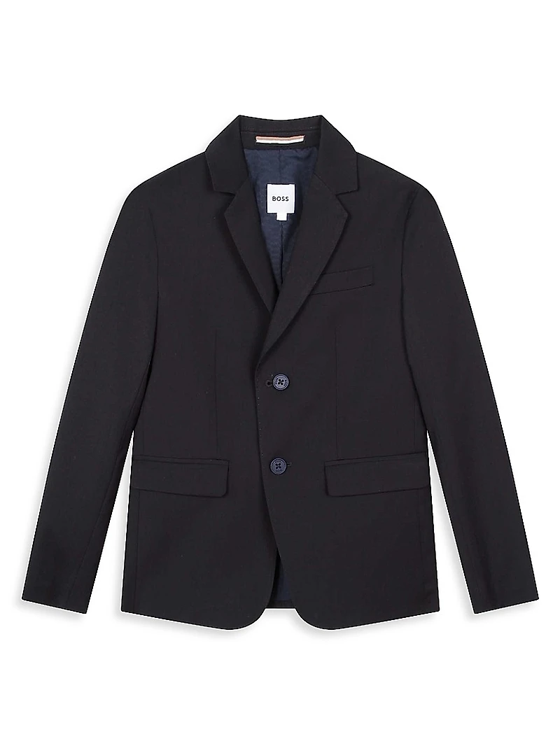 Little Boy's & Notch Lapel Wool-Blend Suit Jacket