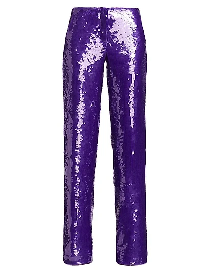 Sequin-Embroidered Trousers