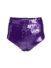 Sequin-Embroidered Hot Shorts