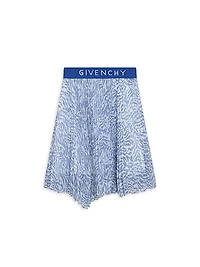 Little Girl's Mini Me Asymmetric Pleated Skirt