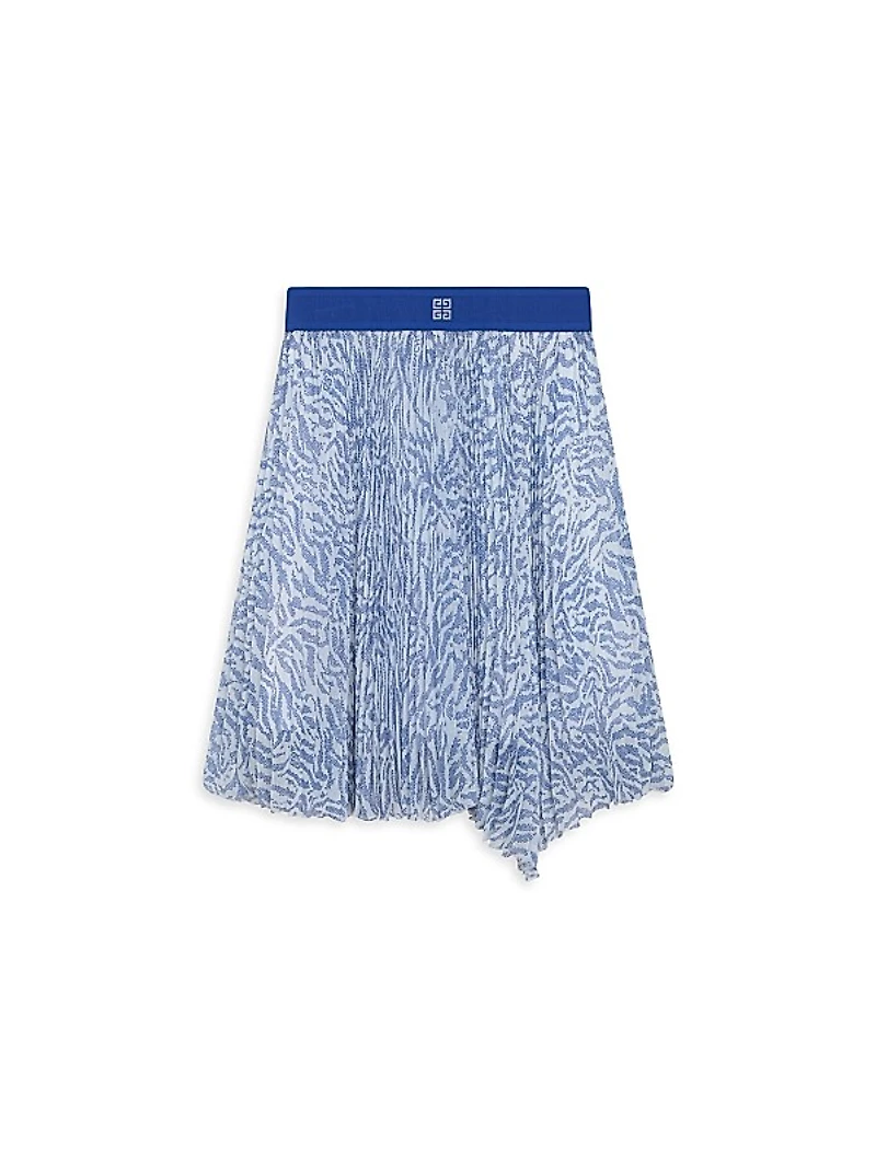 Little Girl's Mini Me Asymmetric Pleated Skirt