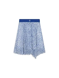 Little Girl's Mini Me Asymmetric Pleated Skirt