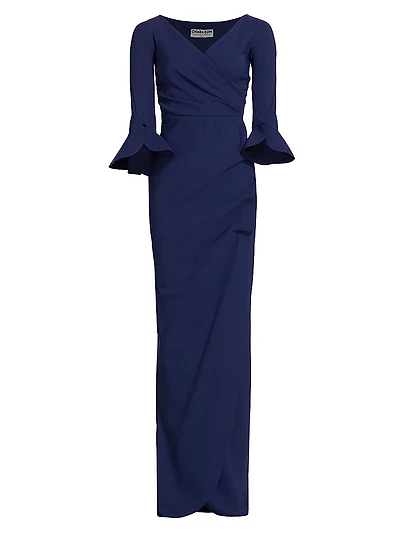 Zalfa Ruched Gown
