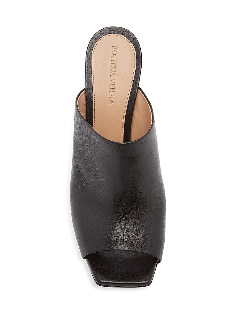 90MM Knot Metal-Heel Leather Sandals