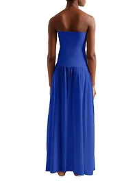 Ankara Cotton Strapless Maxi Dress