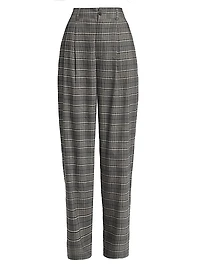 Carrie High-Rise Plaid Pants