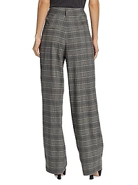 Carrie High-Rise Plaid Pants