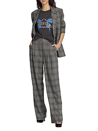 Carrie High-Rise Plaid Pants
