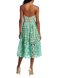 Azaelea Sleeveless Lace Midi-Dress