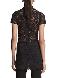 Sheer Floral-Lace top