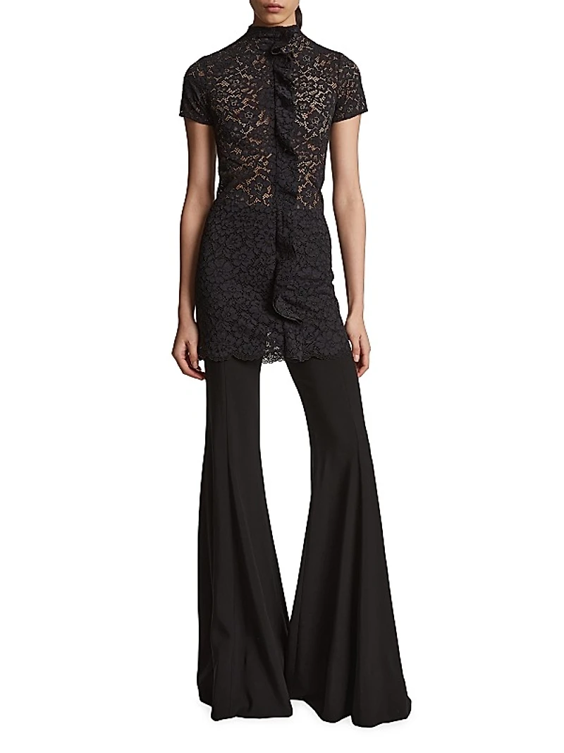 Sheer Floral-Lace top