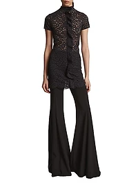 Sheer Floral-Lace top