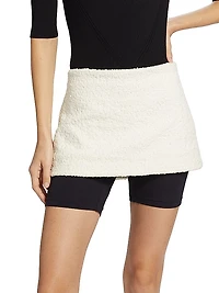 Bouclé-Knit Miniskort
