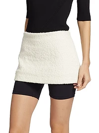 Bouclé-Knit Miniskort
