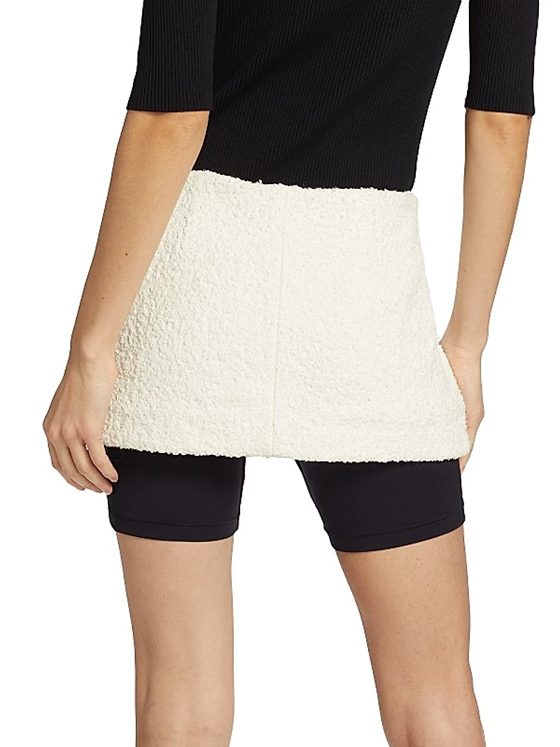 Bouclé-Knit Miniskort