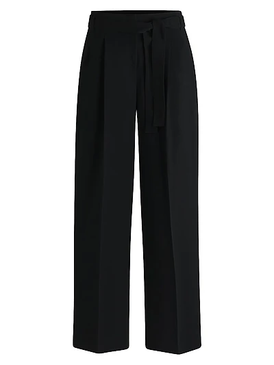 Relaxed-Fit Trousers Crease-Resistant Japanese Crepe