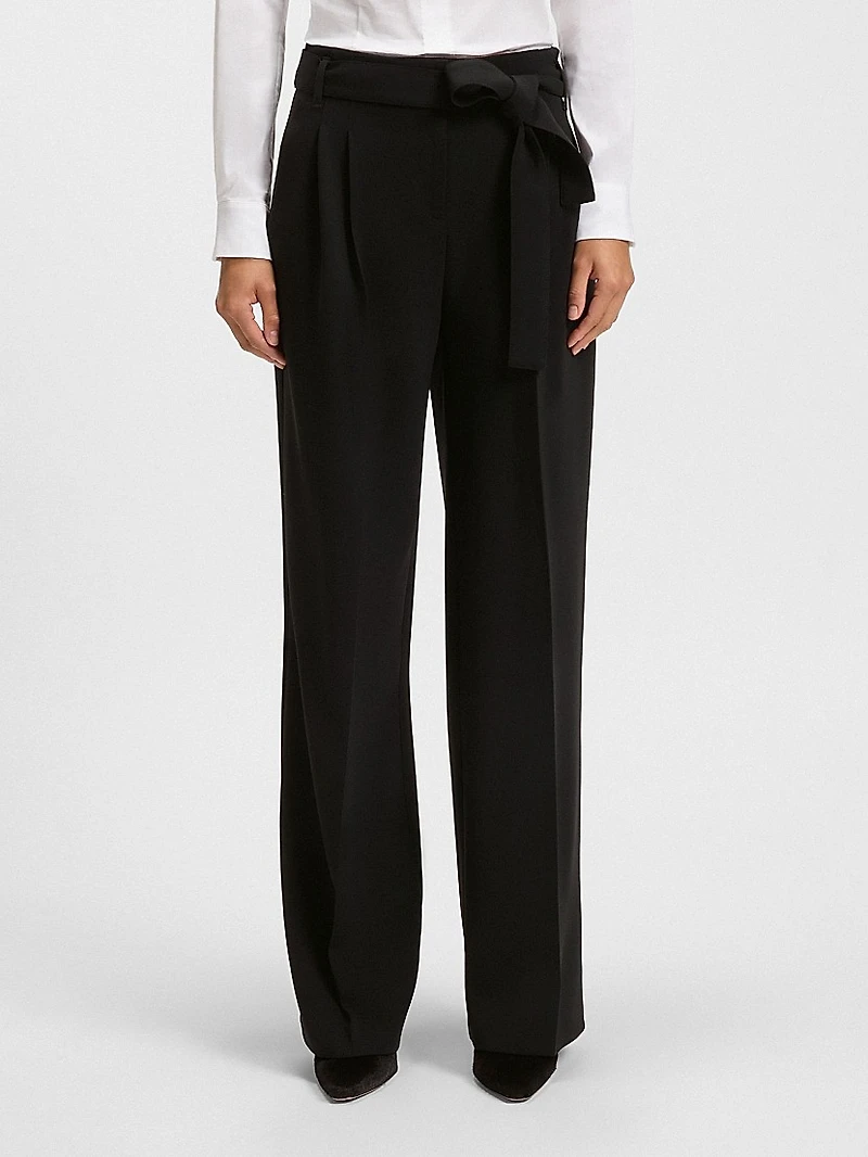 Relaxed-Fit Trousers Crease-Resistant Japanese Crepe