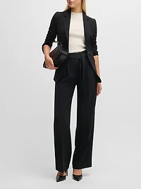 Relaxed-Fit Trousers Crease-Resistant Japanese Crepe