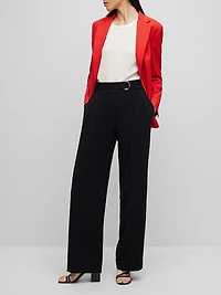 Relaxed-Fit Trousers Crease-Resistant Japanese Crepe