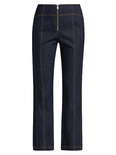 Loren High-Rise Stretch Straight Crop Jeans